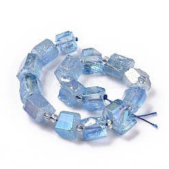 Electroplated Natural Quartz Beads Strands&nbsp;G-G767-02-05