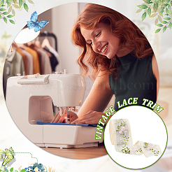 Polyester Embroidery Flower Lace Ribbons&nbsp;DIY-FG0004-74