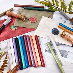 シーリングワックススティック  レトロなビンテージワックスシーリングスタンプ用  ダークサーモン  135x11mm&nbsp;DIY-WH0003-G15