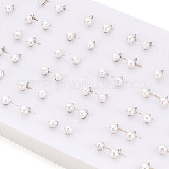 Brass & Natural Pearl Stud Earrings&nbsp;PEAR-N020-WX12
