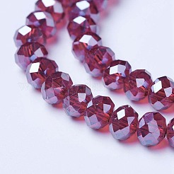 Electroplate Glass Beads Strands&nbsp;EGLA-A034-T8mm-A02