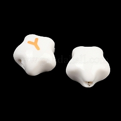 Handmade Printed Porcelain Beads&nbsp;PORC-T136-01E