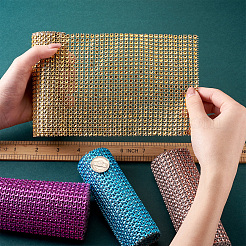 Plastic 24 Rows Rhinestone Mesh Wrap Roll&nbsp;AJEW-TA0001-09
