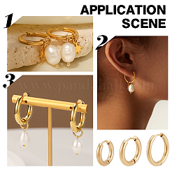 9 Pairs 3 Styles 304 Stainless Steel Huggie Hoop Earrings&nbsp;EJEW-BBC0002-31