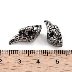 316サージカルステンレスペンダント  鳥のチャーム  アンティークシルバー  19.5x8x9mm  穴：2.8mm&nbsp;STAS-K276-24AS