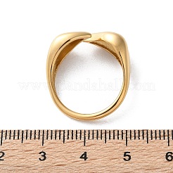 イオンプレーティング(IP) 304 ステンレススチール リーフオープンカフリング 女性用  14KGP本金メッキ  内径：17mm&nbsp;RJEW-G319-02G