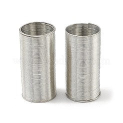 炭素鋼メモリーワイヤー  ラウンド  リング作りに  ステンレス鋼色  22ゲージ（0.6mm）  内径：18.5mm&nbsp;X-FIND-WH0817-01P