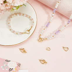 5Pcs Brass Spring Gate Rings&nbsp;KK-BBC0022-05