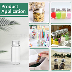 Glass Bead Storage Tubes with Aluminum Screw Lid&nbsp;AJEW-WH0818-009