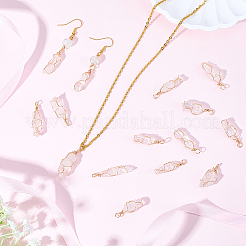 20Pcs Natural Quartz Crystal Pointed Pendants&nbsp;FIND-SC0019-82