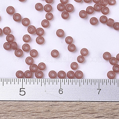 MIYUKIラウンドロカイユビーズ  日本製シードビーズ  11/0  （rr372)セミフロストベリー  2x1.3mm  穴：0.8mm&nbsp;SEED-X0054-RR0372