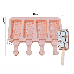 Food Grade DIY Rectangle Ice-cream Silicone Molds&nbsp;LS-DIY-D062-08C