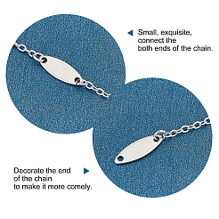 201ステンレススチールリンクコネクター120個  オーバル  ステンレス鋼色  15x5x1mm  穴：1.4mm&nbsp;STAS-UN0029-27