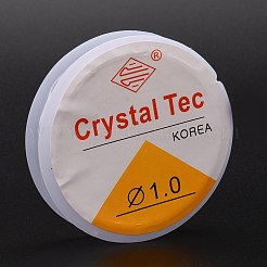 ラウンドクリスタル弾性ストレッチスレッド  ブレスレット用ジェムストーンジュエリービーズクラフト作り  透明  1mm  約4.3ヤード（4m）/ロール&nbsp;EW-Z001-D01-1.0mm