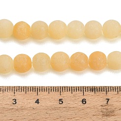天然の黄色の方解石ビーズ連売り  スムーズなラウンド  艶消し  グレードA  きいろ  8~8.5mm  穴：1.4mm  約47個/連  14.76~14.96''（37.5~38センチメートル）&nbsp;GG-CBAA3AB-01-8mm