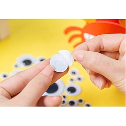 Black & White Plastic Wiggle Googly Eyes Cabochons&nbsp;DOLL-PW0001-077A
