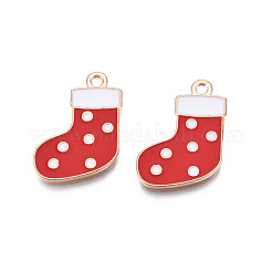 Christmas Alloy Enamel Pendants&nbsp;X-ENAM-Q442-63B
