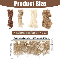 4Pcs 4 Colors High Temperature Fiber Doll Hairs&nbsp;DIY-GL0006-26