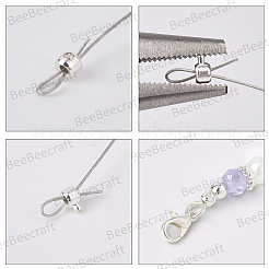 30個の真鍮つぶし玉  長持ちメッキ  コラム  925銀メッキ  4.5x3.5x2.5mm  穴：0.9mm&nbsp;KK-BBC0024-23S
