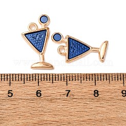 合金エナメルチャーム  ゴブレットチャーム  ライトゴールド  ブルー  20x11.5x2mm  穴：1.6mm&nbsp;FIND-D304-02C-KCG