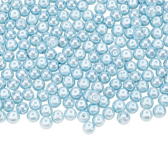Pearlized Eco-Friendly Dyed Glass Pearl Round Bead&nbsp;HY-PH0002-17-B