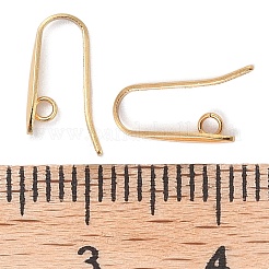 304ステンレススチールピアスフック  ゴールドカラー  19.5x3.5mm  穴：1.8mm  ピン：1mm&nbsp;X-STAS-B065-05G
