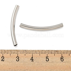 真鍮製チューブビーズ  鉛フリー＆カドミウムフリー  プラチナ  30.5x3mm  穴：2.5mm&nbsp;KK-Z045-03C-P
