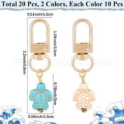 20Pcs 2 Styles Synthetic Turquoise Pendant Decoration&nbsp;KEYC-CP00005