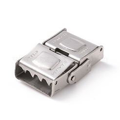 変色しにくい201ステンレススチール製時計バンド留め金  長方形  ステンレス鋼色  26x17.5x7.5mm&nbsp;STAS-K173-01D