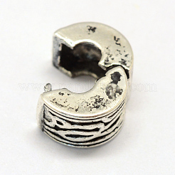Alloy European Style Clasps&nbsp;X-PDLC-R001-08AS