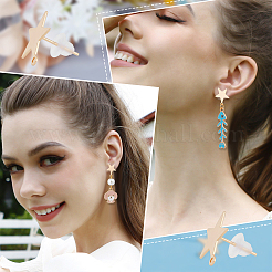 30Pcs Brass Stud Earring Findings&nbsp;KK-BBC0003-74