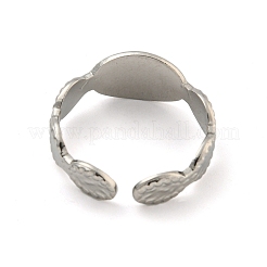 Oval 304 Stainless Steel Open Cuff Rings&nbsp;STAS-Z060-05P