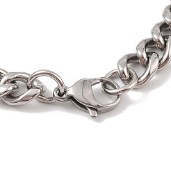 Non-Tarnish 304 Stainless Steel Cuban Link Chain Bracelets for Men&nbsp;BJEW-B096-35A-P