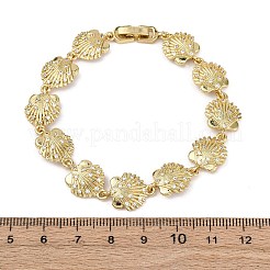 Brass Micro Pave Clear Cubic Zirconia Link Bracelets for Women&nbsp;BJEW-H209-09A-G