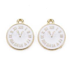 Clock Alloy Enamel Pendants&nbsp;ENAM-Q033-11D