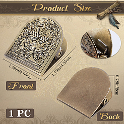 Tibetan Style Zinc Alloy Decorative Binder Clips&nbsp;FIND-WH20004-11C-AB