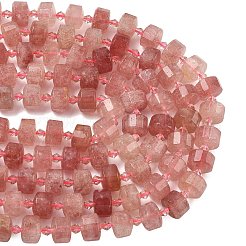 Natural Strawberry Quartz Beads Strands&nbsp;G-G453-G12-7x12mm