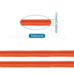 ポリエステル繊維リボン  オレンジ  3/8インチ（11mm）  100 m /ロール&nbsp;OCOR-TAC0009-08K