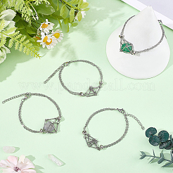 6Pcs 201 Stainless Steel Macrame Pouch Braided Gemstone Holder Bracelet Making&nbsp;BJEW-SC0001-72