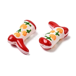 Boot Baking Paint Glass Enamel  Beads&nbsp;LAMP-C020-02I