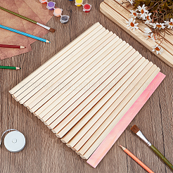 ウッドクラフトスティック  DIYモデリング材料  長方形  パパイヤホイップ  300x25x9mm  20個/セット&nbsp;WOOD-BC0001-49B