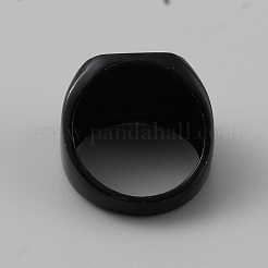 Brass Rectangle Signet Ring for Men&nbsp;RJEW-WH0011-11A