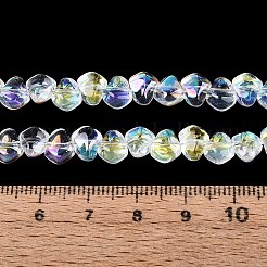 Electroplate Transparent Glass Beads Strands&nbsp;EGLA-Q133-01A-14