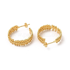 Rack Plating Brass Leaf Wrap Stud Earrings&nbsp;EJEW-P221-25G