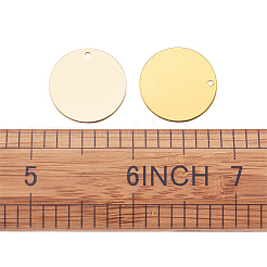 真鍮チャーム  フラットラウンド  空白のスタンピングタグ  プラチナ＆ライトゴールド＆ゴールデン  20x0.5mm  穴：1.4mm  24個/セット&nbsp;KK-TA0007-69