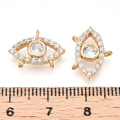 Brass Pave Clear Cubic Zirconia Charms&nbsp;KK-N254-170G
