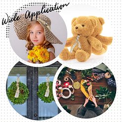 ポリエステルリボン  片面ひまわり蜂段落模様  ギフト包装用  花の弓工芸品の装飾  ペルー  2-1/2インチ（65mm）  10ヤード/ロール（9.14m /ロール）&nbsp;OCOR-WH0063-11B