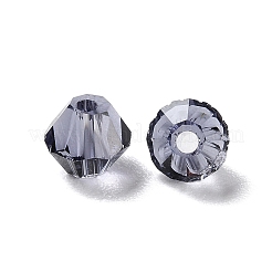 透明ガラスビーズ  双円錐形  ラベンダー  4x4x3.5mm  穴：1mm  720個/袋&nbsp;GGLA-Z004-05T