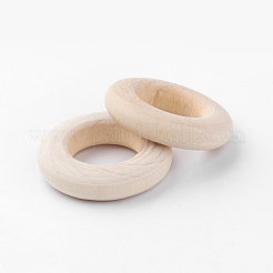 未完成の木製フレームコネクター  天然マクラメ木製リング  リング  パパイヤホイップ  24x6mm  内径：12mm&nbsp;X-WOOD-Q024-10