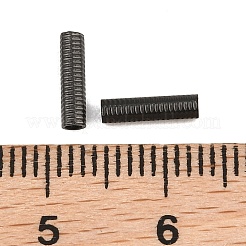 304ステンレスチューブビーズ  イオンプレーティング（ip）  ブラック  8x2mm  穴：0.9~1.2mm&nbsp;SA-CBA098D-07C-EB